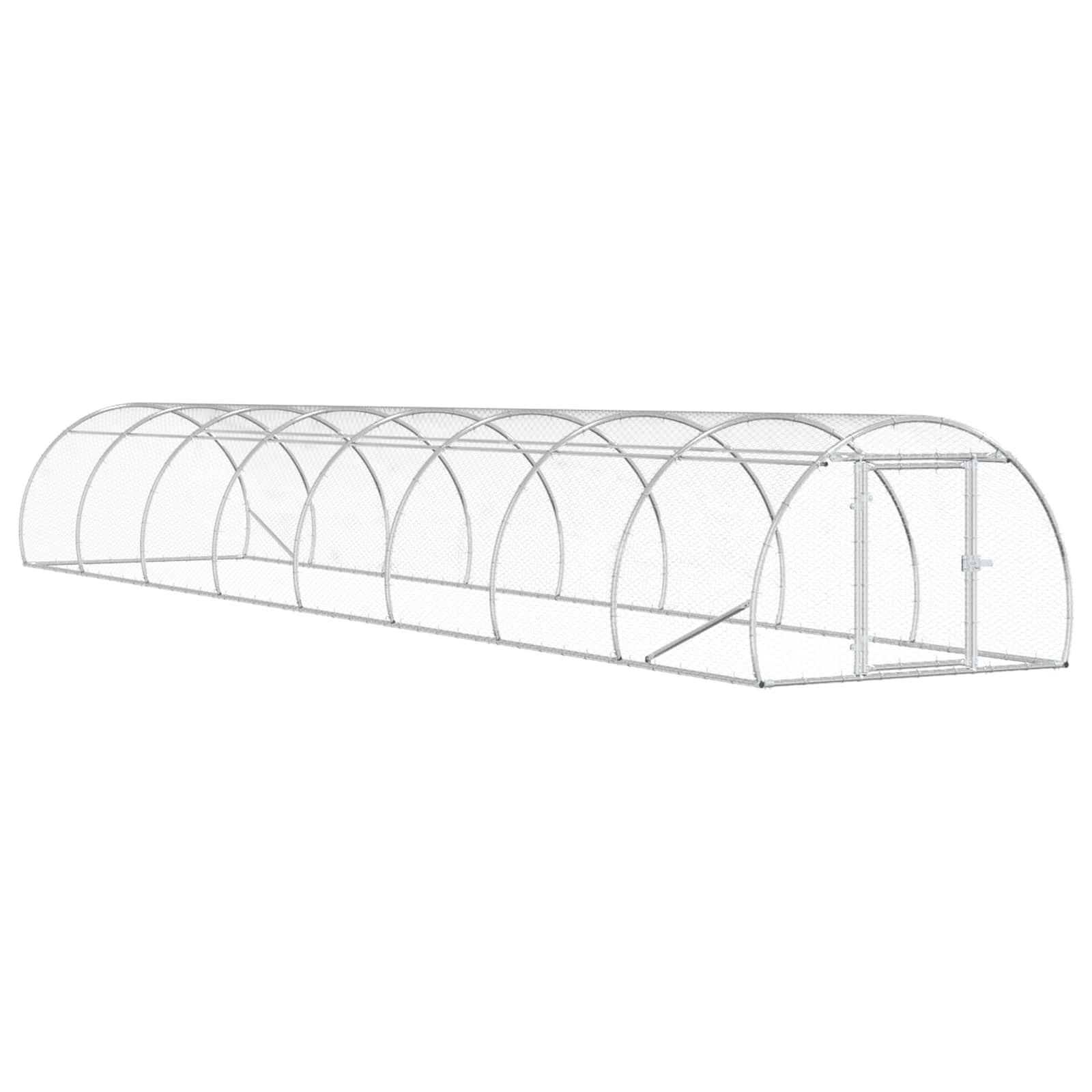 Kyllingehus sølv 800 x 150 x 100 cm i galvaniseret stål