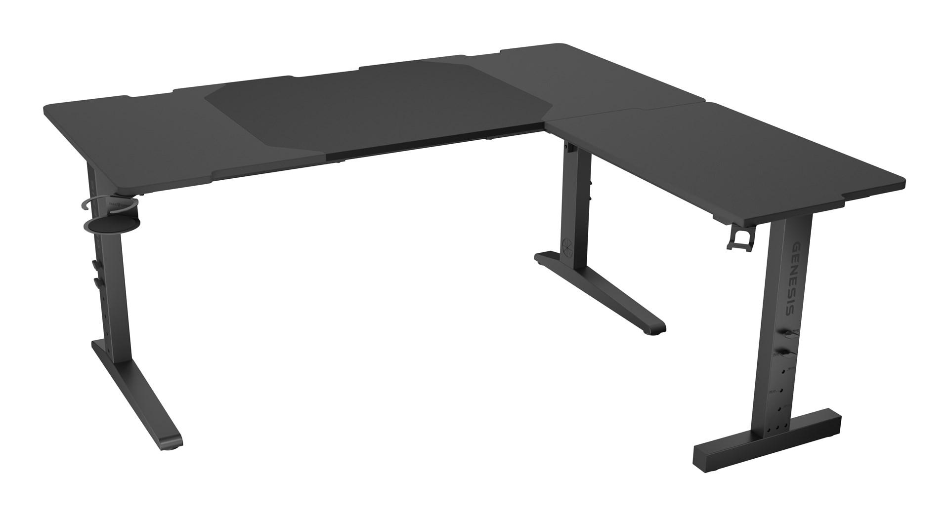 GENESIS NDS-2295 gamingbord hjørneskrivebord sort