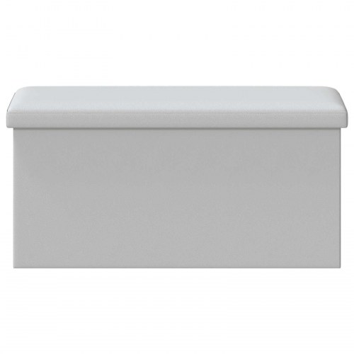Foldbar opbevaringsbænk hvid 80 l 77 x 38 x 38 cm PVC