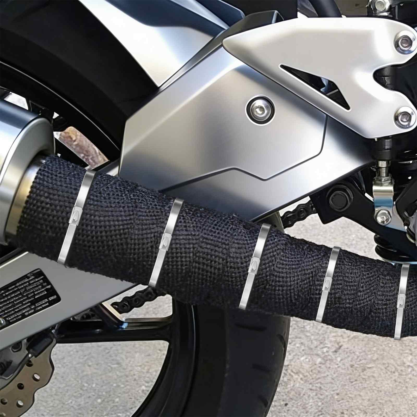 Kabelbånd i rustfrit stål 25 stk. 7,9 x 350 mm sølv