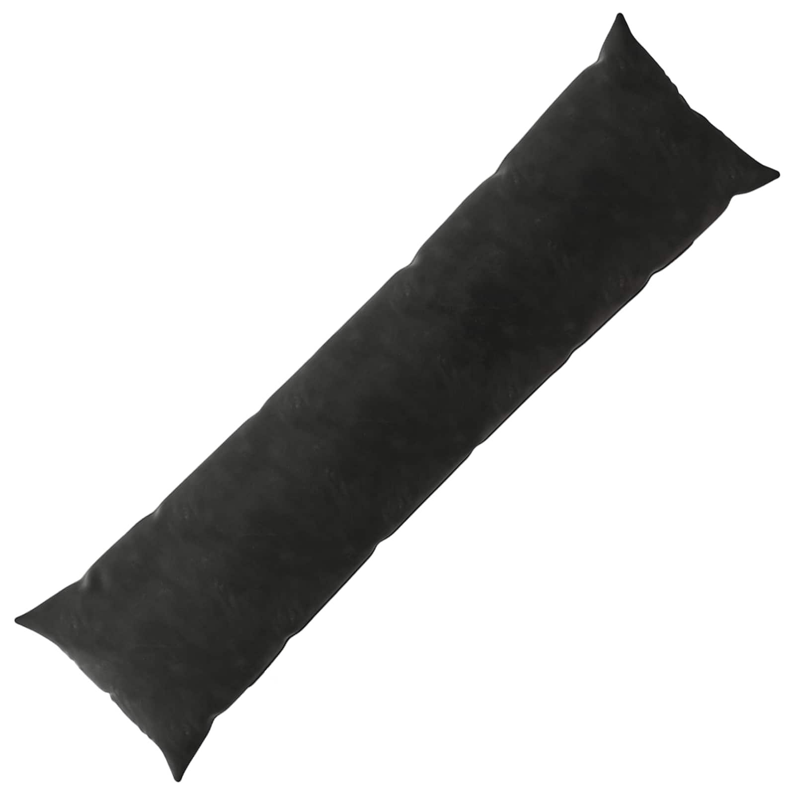 vidaXL Pude med pude HEERLEN Sort 40 x 145 cm Fløjl