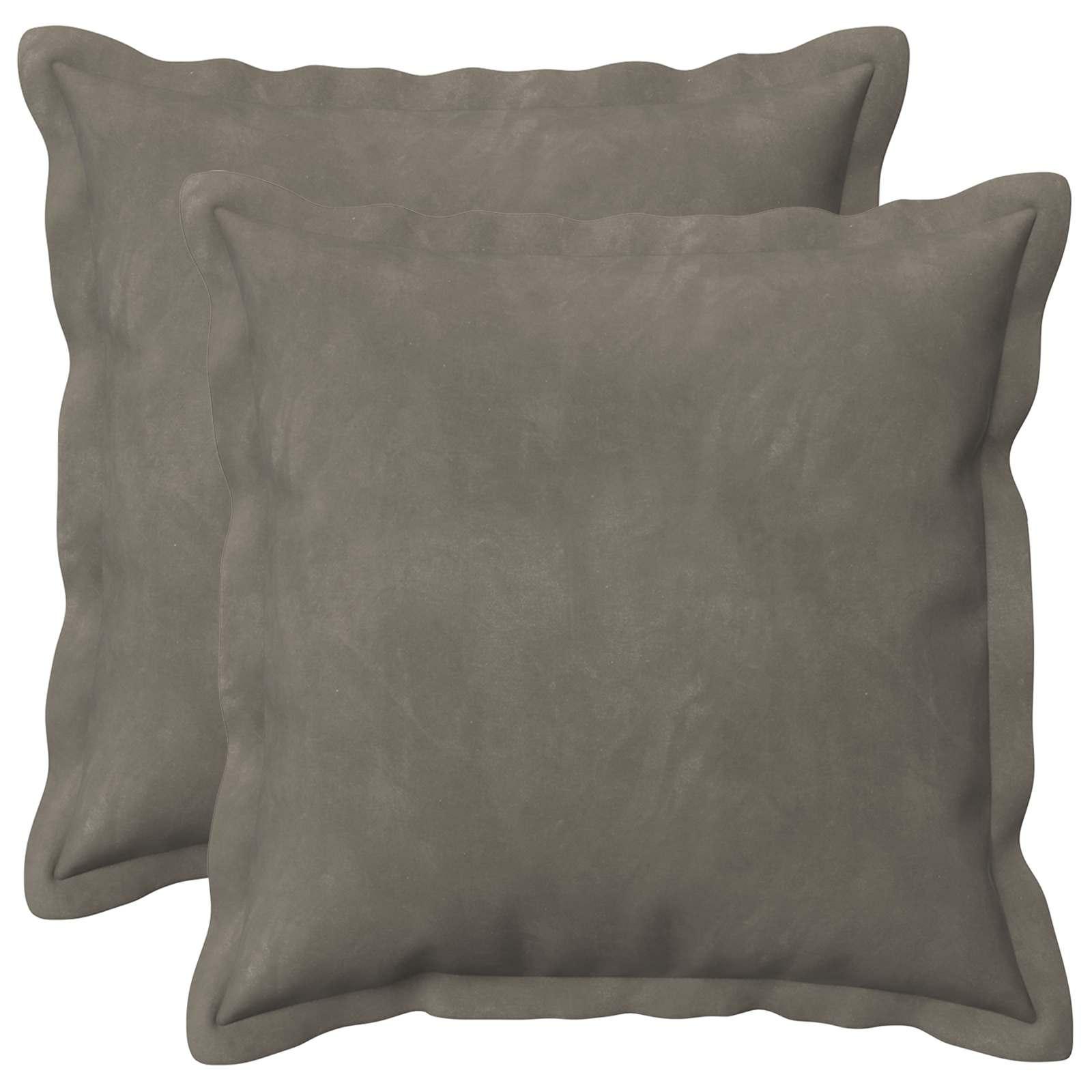 Pyntepuder med fyld HOUTEN 2 stk. 35 x 35 cm lysegrå fløjl