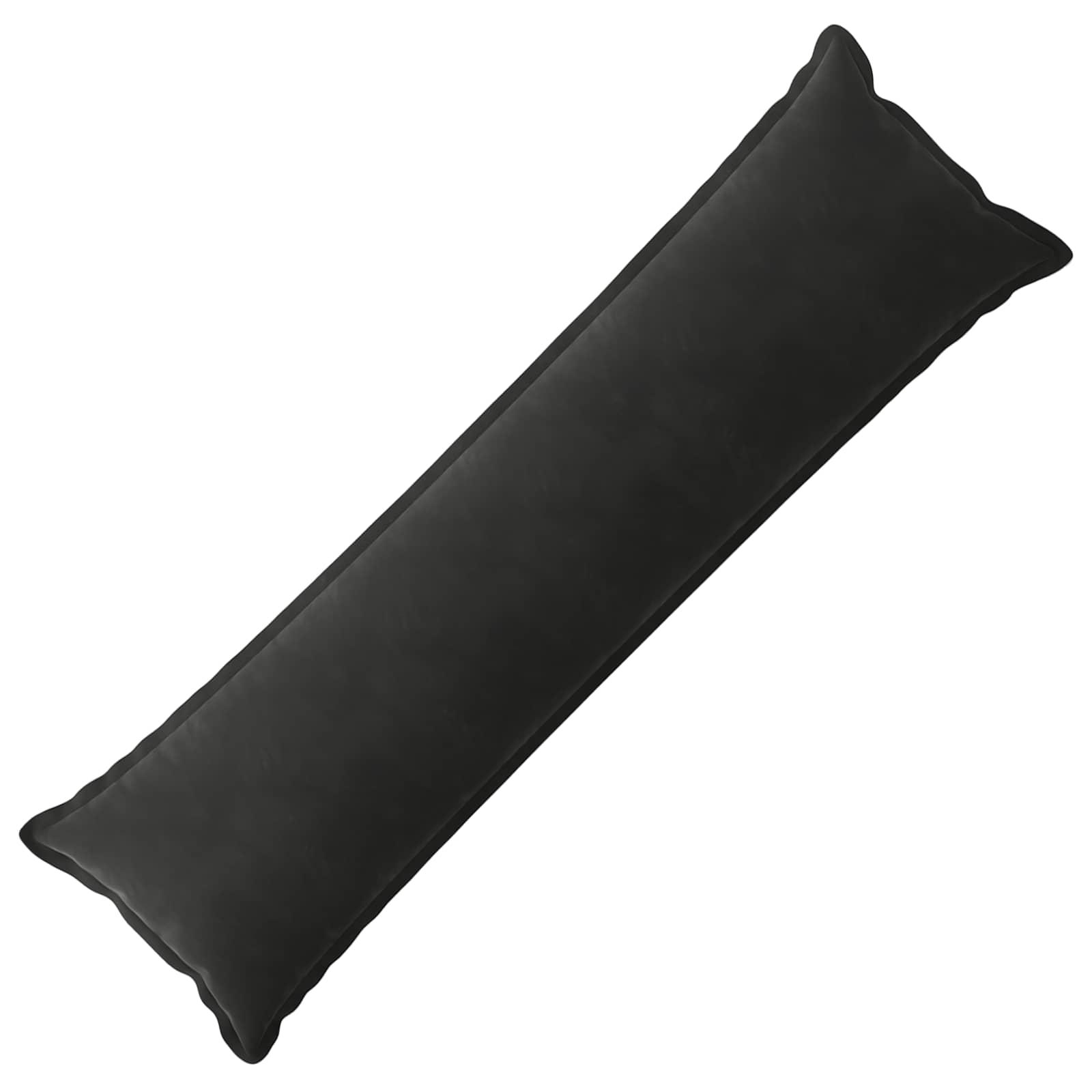 vidaXL Pude med pude HOUTEN Sort 40 x 145 cm Fløjl