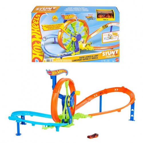 Hot Wheels Action Rapid Launch & Loop bilbane med loop og 1 bil