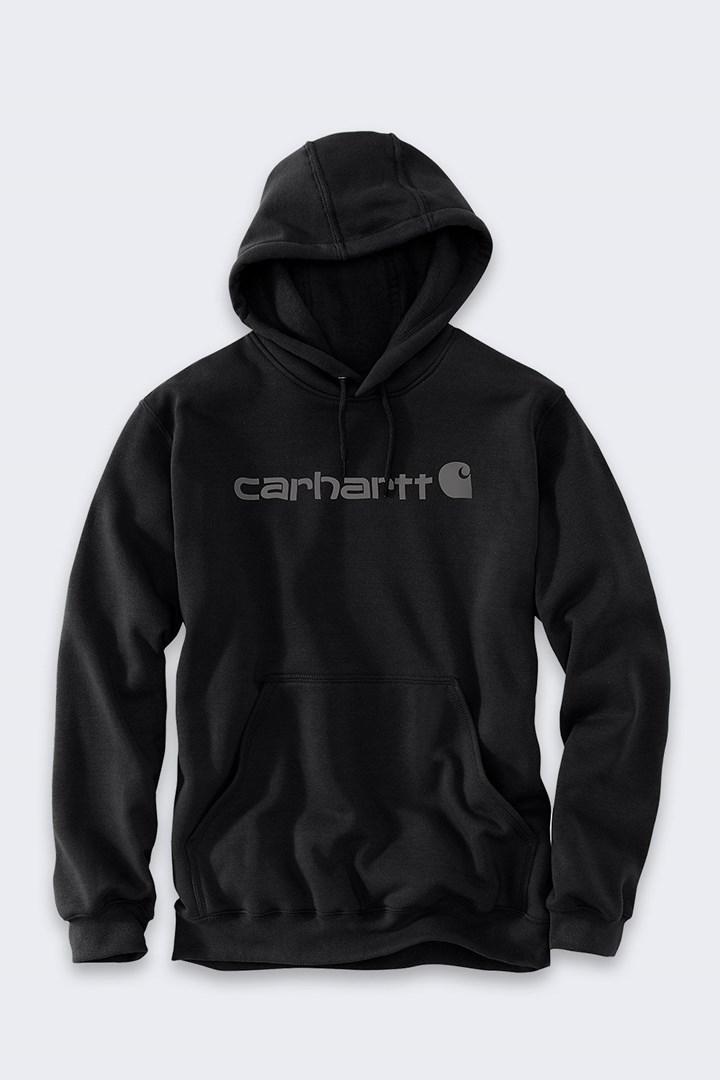 Carhartt Marquette logo hoodie - sort/grå, størrelse M