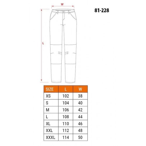 NEO Tools 81-228 arbejdsbukser i bomuld med elastan - XS
