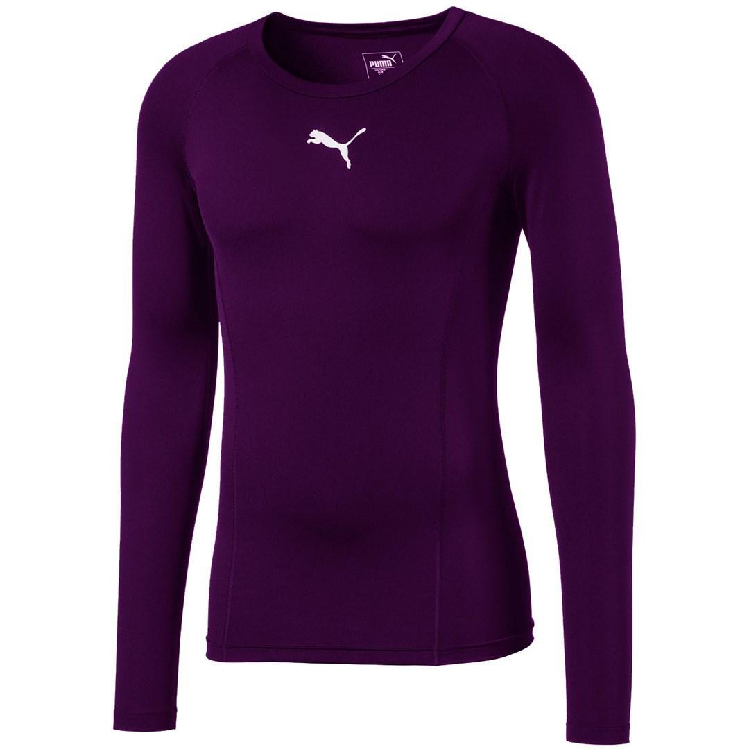 Puma LIGA Baselayer langærmet herre T-shirt lilla str. M
