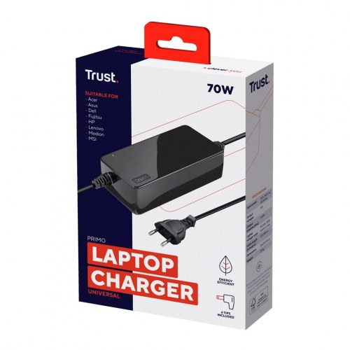 Trust Primo universal laptopoplader 70 W - sort