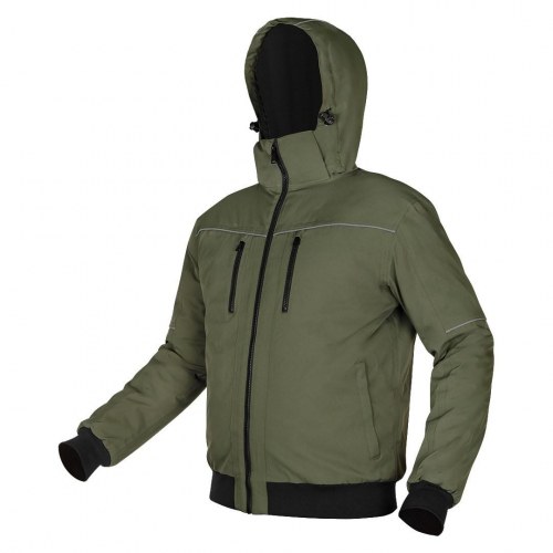 NEO TOOLS vatteret arbejdsjakke med hætte OUTDOOR grøn XXXL