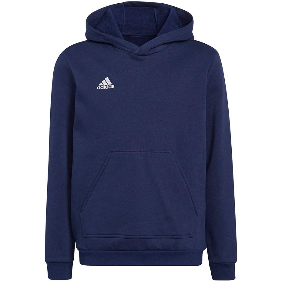 Adidas Entrada 22 hættetrøje til børn - marineblå, 140 cm