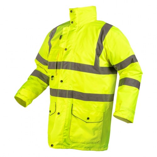 NEO TOOLS 5-i-1 advarselsjakke, foret, gul, str. M