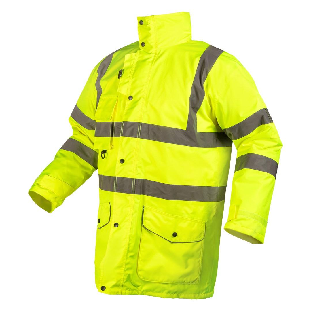 NEO TOOLS 5-i-1 advarselsjakke, foret, gul, str. M