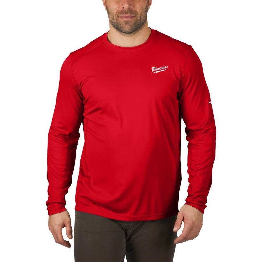 Milwaukee langærmet arbejds-T-shirt Light rød