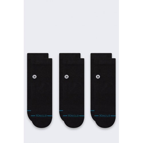Stance Icon Quarter 3-pak strømper - sort