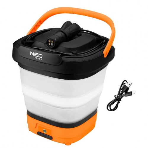 NEO Tools 12 V højtryksrenser 5 bar med sammenklappelig spand og USB-C
