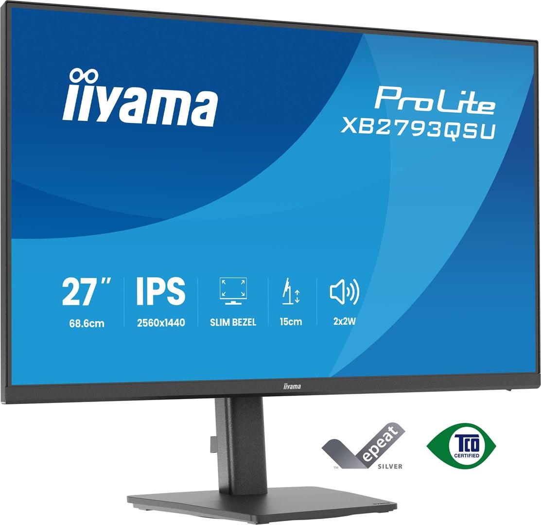 iiyama ProLite XB2793QSU-B1 27" Quad HD IPS skærm - sort