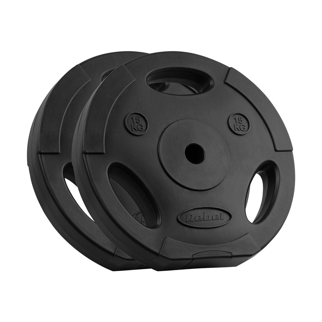 Rebel Active bitumen vægtskivesæt 2 x 15 kg, 31 mm