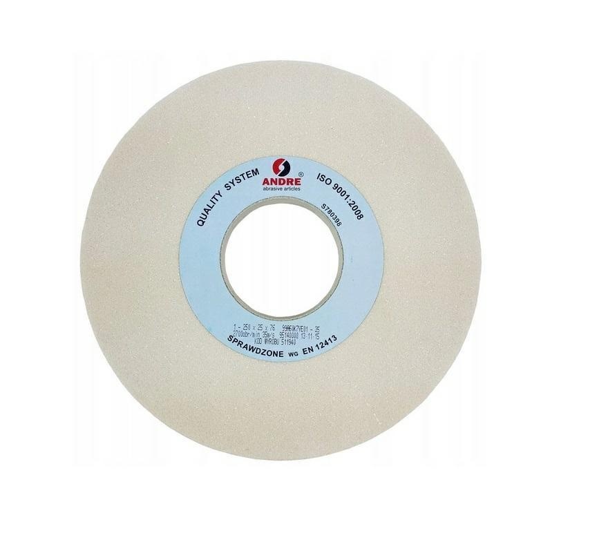 ANDRE plan slibeskive Type 1 250 x 25 x 76 mm hvid