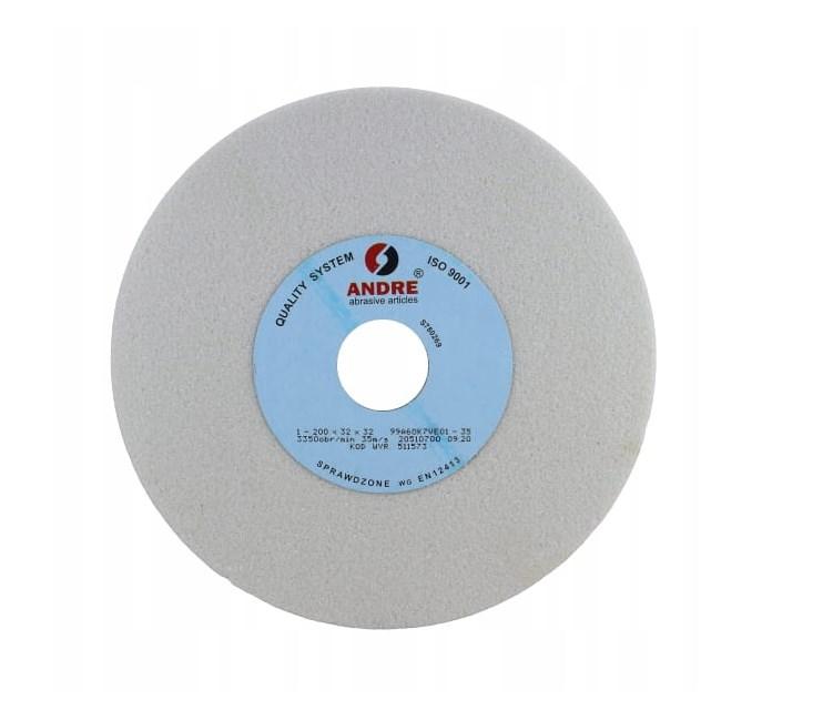 ANDRE flad slibeskive 200 x 32 x 32 mm Type 1 hvid