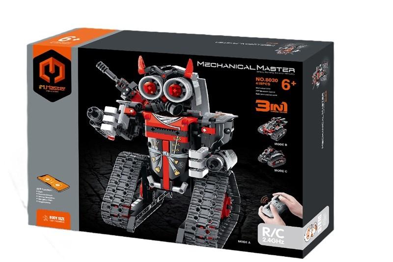 Mechanical Master 3-i-1 fjernstyret robotbil med larvefødder, 419 dele
