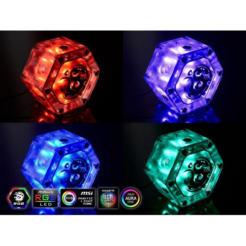 Bitspower Hexagon RGB monteringssæt i akryl