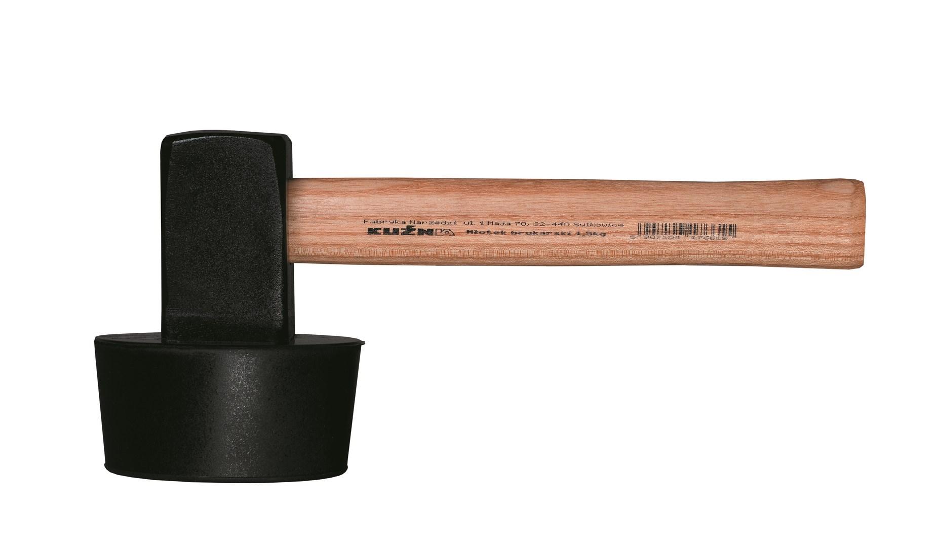 BAHCO brolæggerhammer med gummi 1,5 kg 400 mm