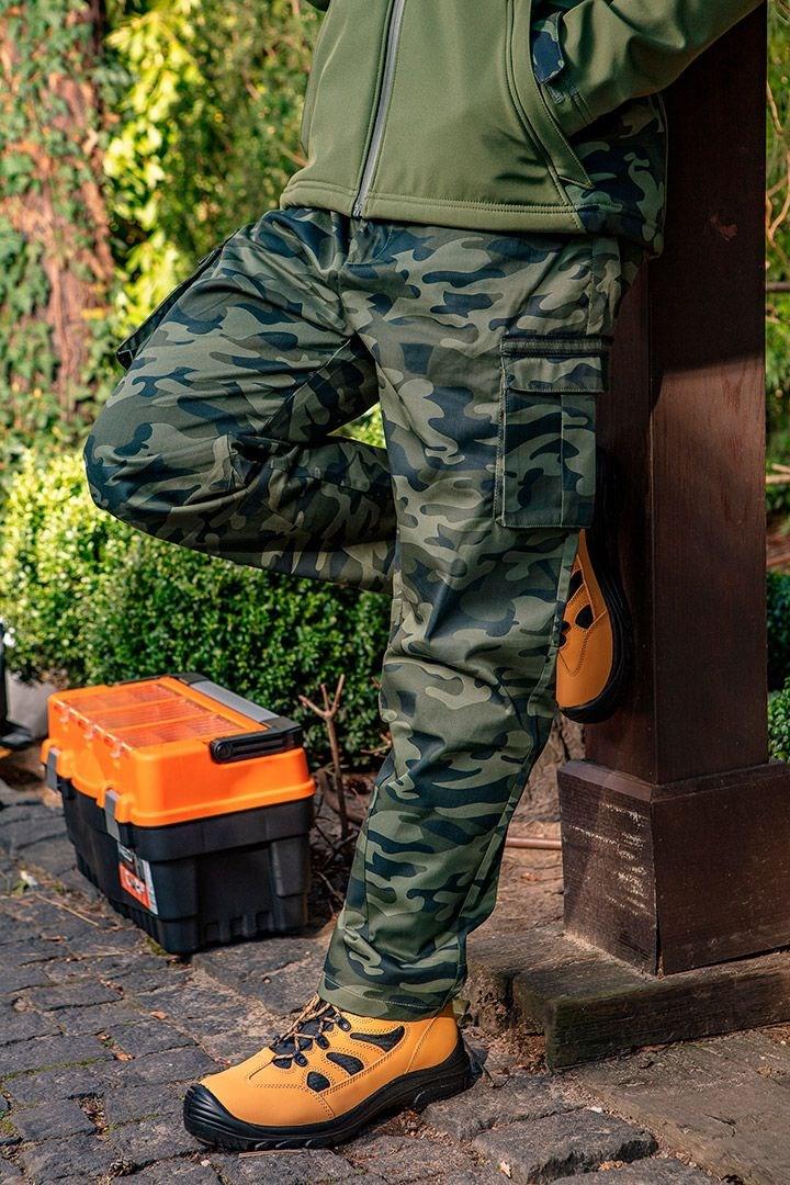 NEO Tools arbejdsbukser i camouflage str. M