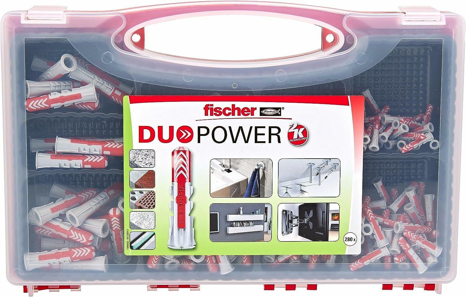 Fischer DuoPower skrueanker og vægplug sæt 280 dele