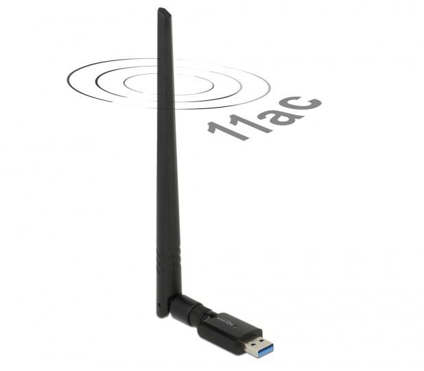 DELOCK USB Wi-Fi adapter med antenne, dual-band AC