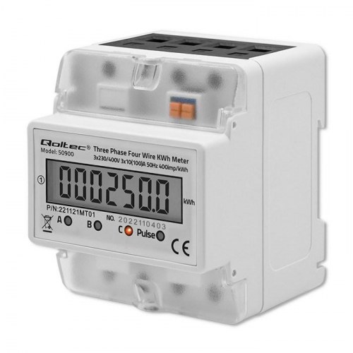 Qoltec 50900 trefaset forbrugsmåler 230 V