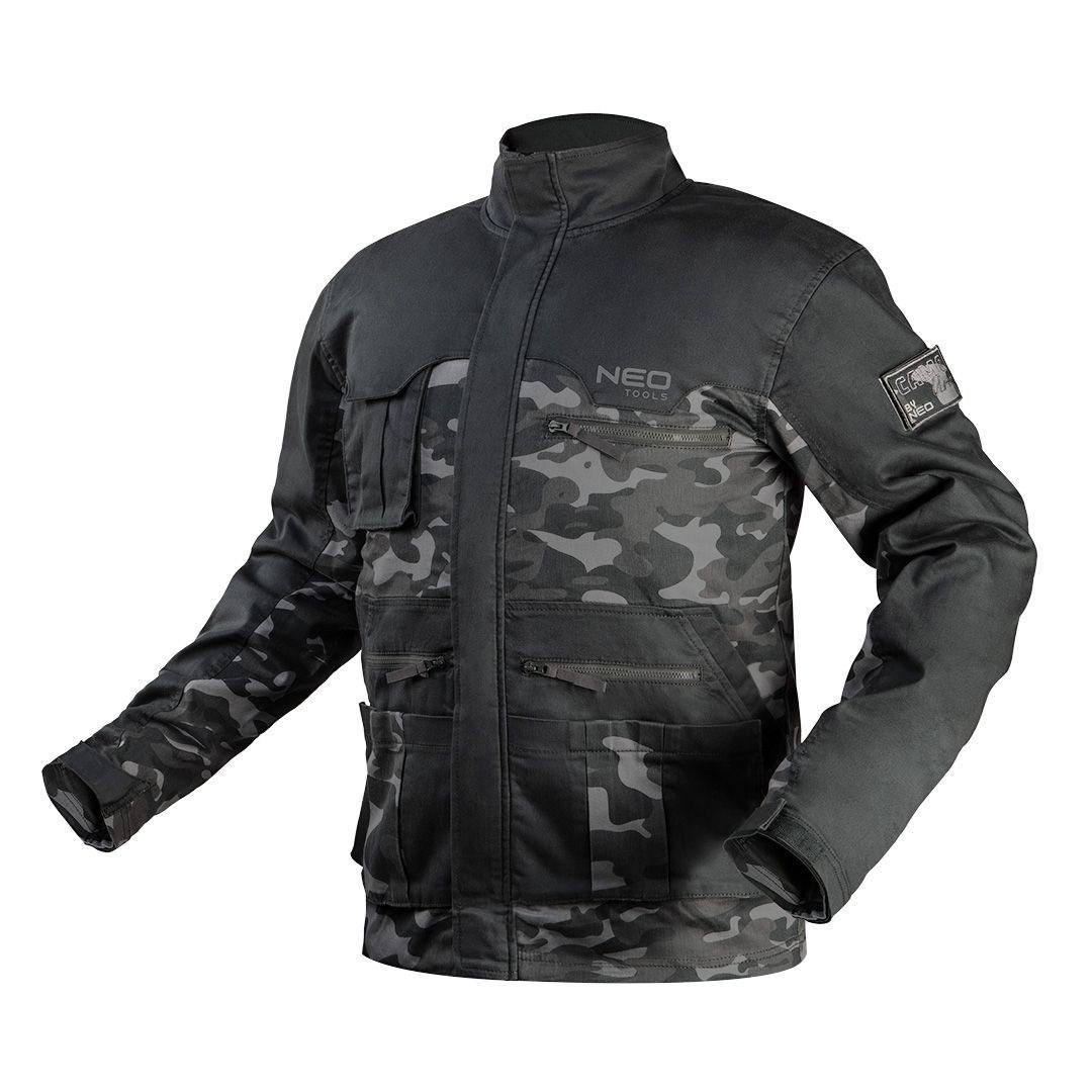 NEO TOOLS 81-212 arbejdsjakke XXL - sort med camouflage