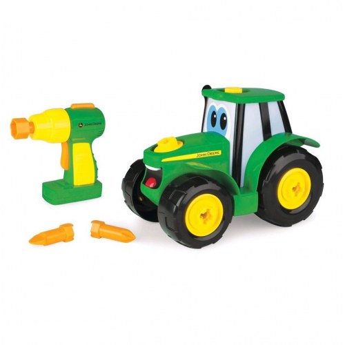 TOMY John Deere legetøjstraktor med legetøjsværktøj
