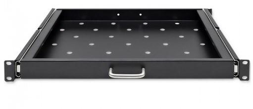 Qoltec 54509 rackhylde til elektronikskab 48 x 40 cm - sort