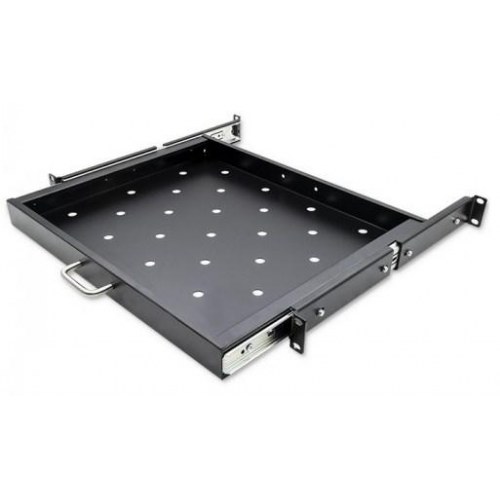 Qoltec 54509 rackhylde til elektronikskab 48 x 40 cm - sort