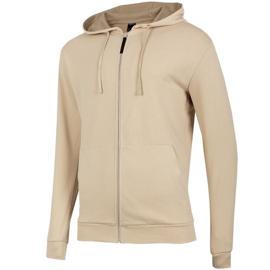 Outhorn herre hættetrøje sweatshirt med lynlås beige str. S