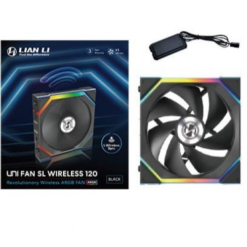 LIAN LI UNI FAN SL Wireless 120 120 mm kabinetventilator sort