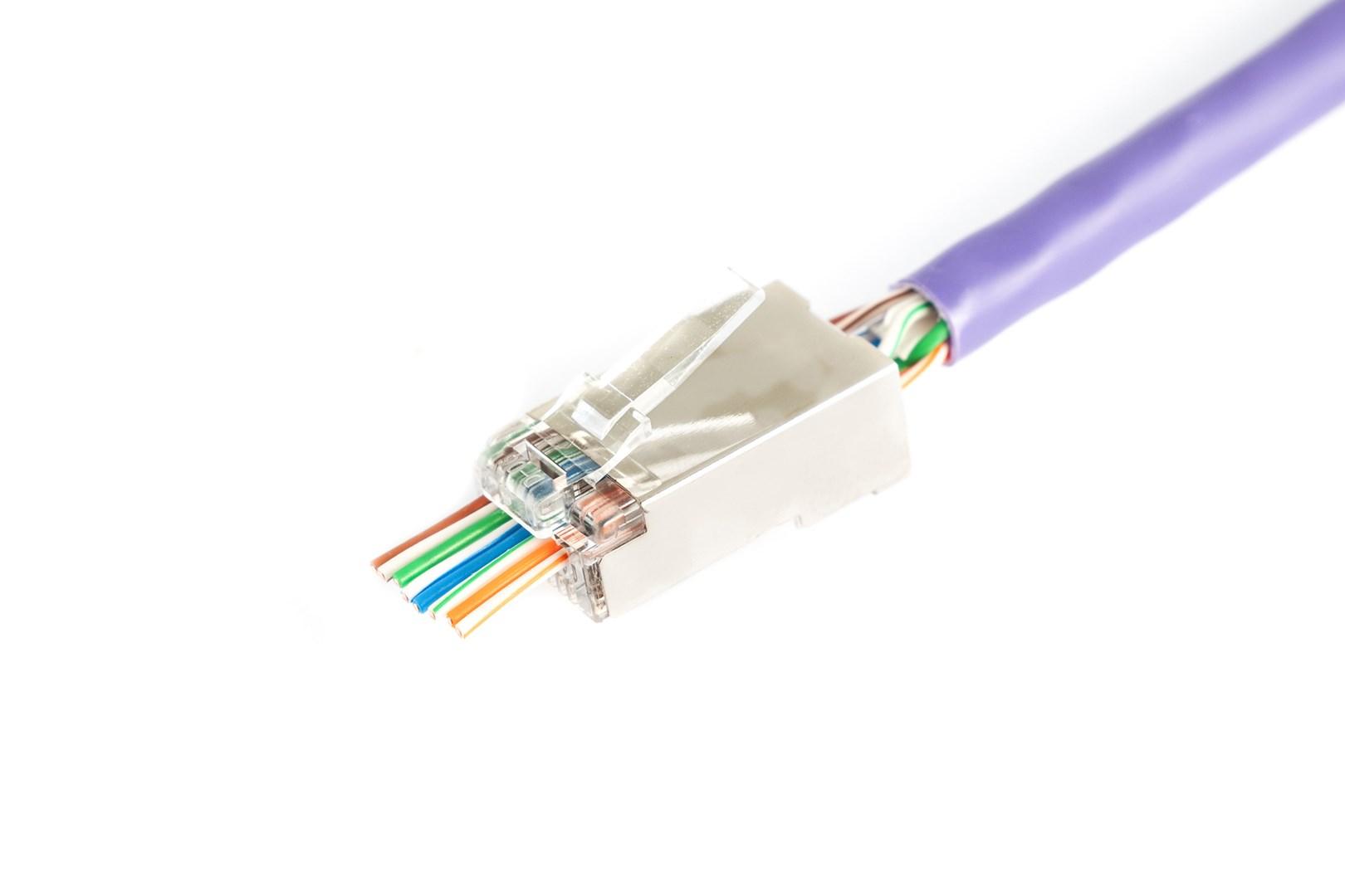 DIGITUS RJ45 Cat.6 skærmet gennemføringsstik AWG 24/26 100 stk.