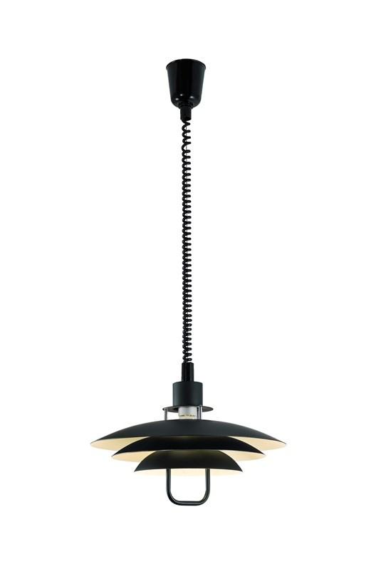 Pendellampe Isle E27 sort