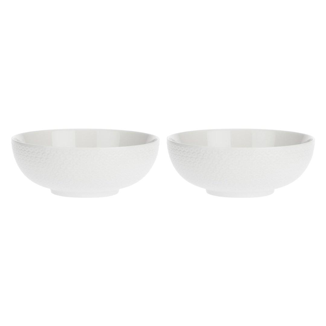 LA PORCELLANA BIANCA Momenti salatskåle 2 stk. - hvid, 22 cm