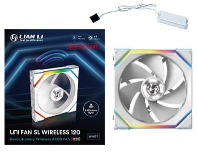 LIAN LI UNI FAN SL Wireless 120 Reverse Blade kabinetventilator 12 cm hvid