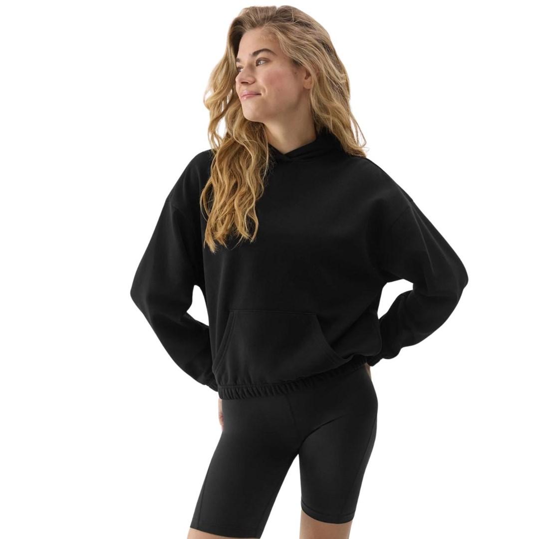 4F dame hoodie F1057 - deep black, str. M