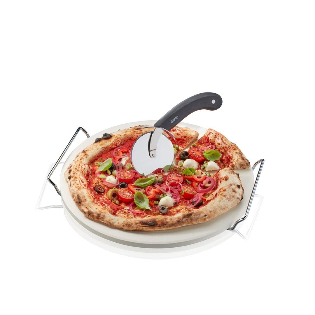GEFU DARIOSO pizzaskærer og pizzasten med rund holder