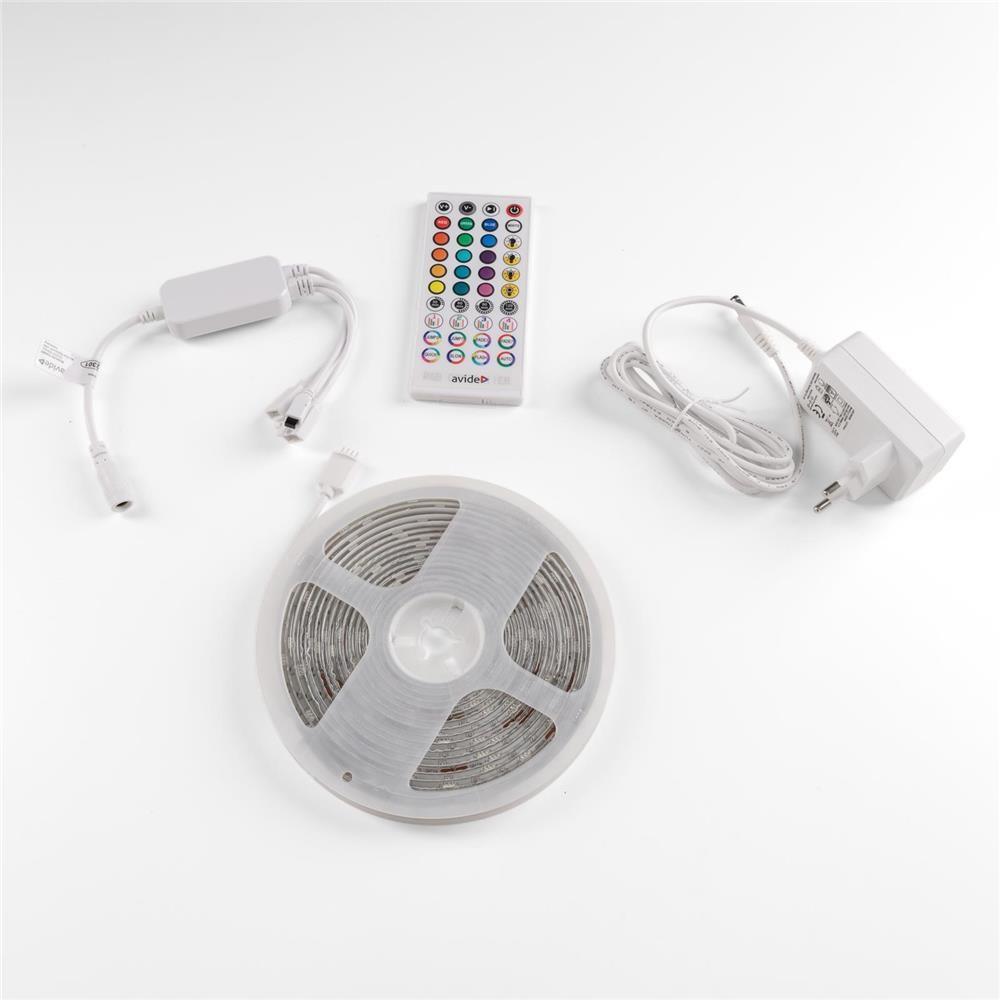 LED lysstrip RGB 5 m 16 W med fjernbetjening