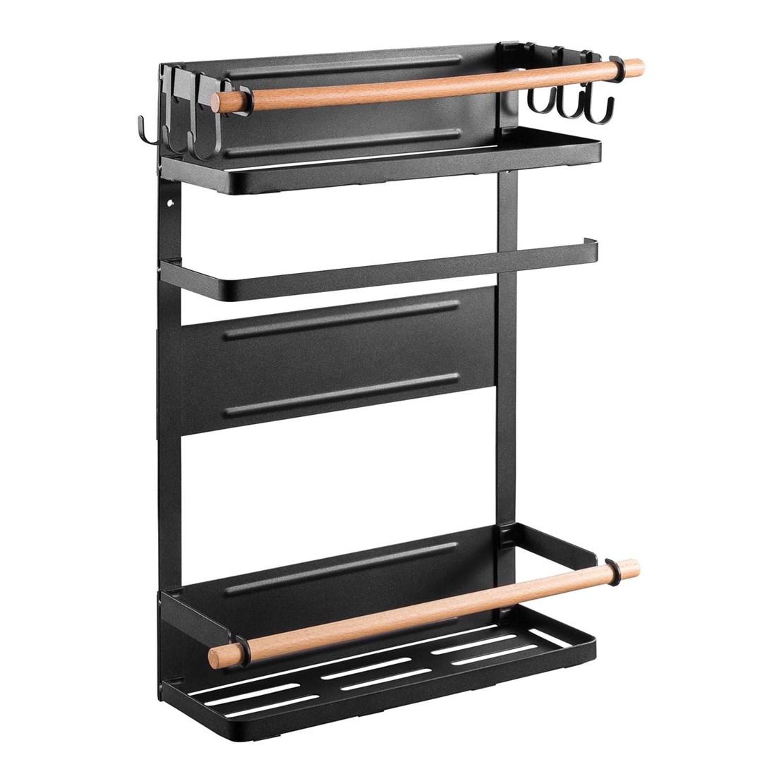 Maclean MC-910 magnetisk hylde til køleskab eller vaskemaskine, sort, 12 kg
