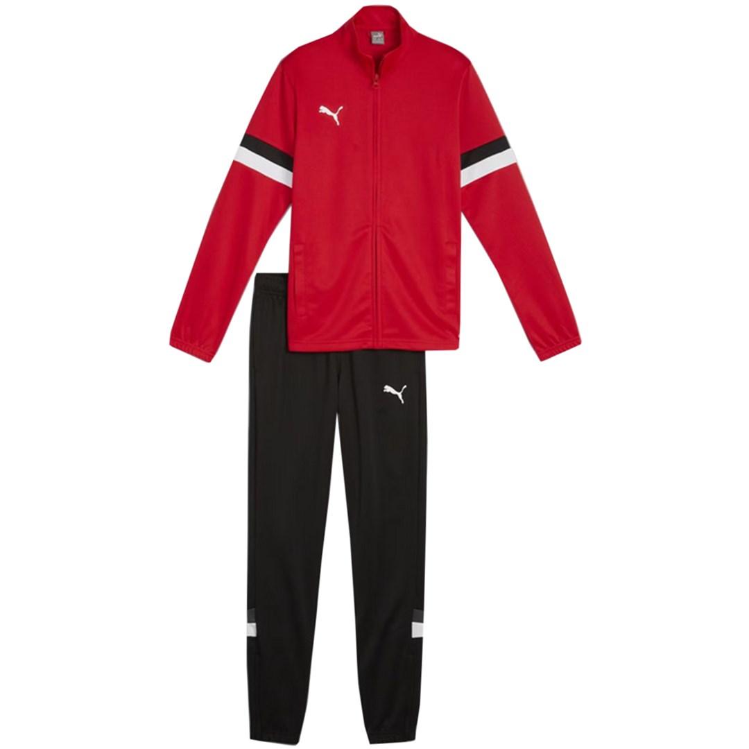 PUMA Team Rise træningsdragt til børn rød/sort 128 cm