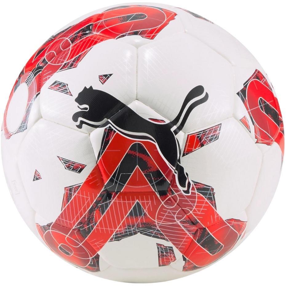 PUMA Orbita 5 Hybrid fodbold hvid/rød str. 4