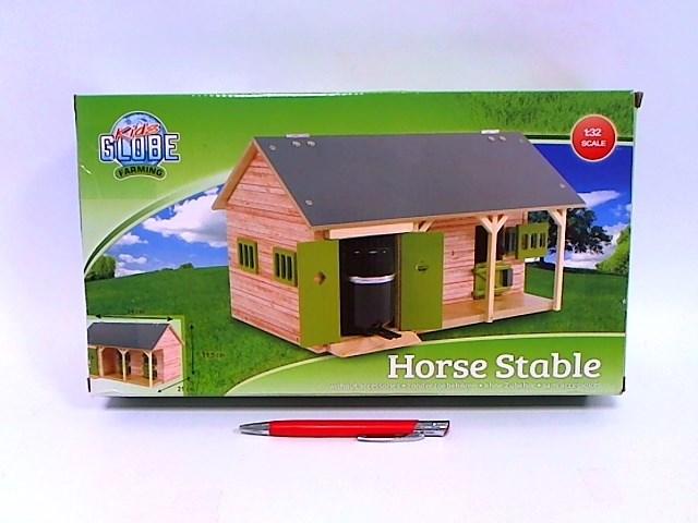 Hestestald med to bokse 34 × 22 × 19 cm skala 1:32