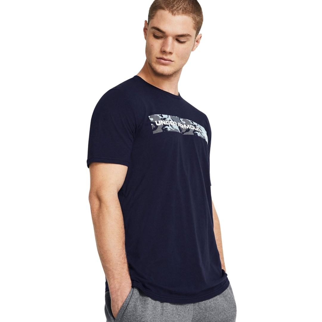 Under Armour Camo Chest Stripe herre T-shirt navy blå str. M