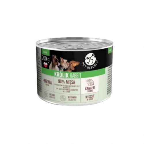 PetRepublic hundefoder med kanin i sovs 10 x 200 g