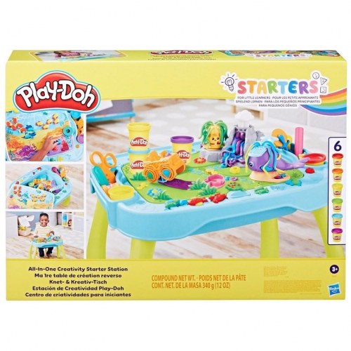Play-Doh Starters kreativt modellervoksbord med 6 bøtter
